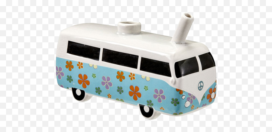 Vintage Hippie Bus Ceramic Pipe Dry Pipes - Horizontal Emoji,Minivan Emoji