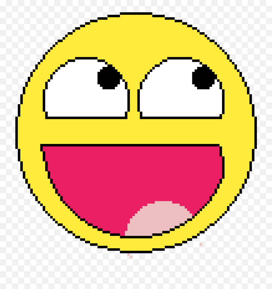 Pixilart - The Lol Face By Jjccool123 Geometry Dash Sad Faces Emoji,Lol Emoticon Text