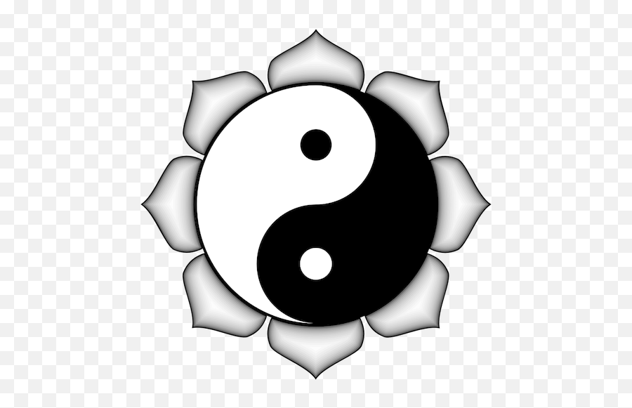 Yin Yang Lotus Vector Image Free Svg - Clip Art Of Yin Yang Emoji,Yin & Yang Emoji