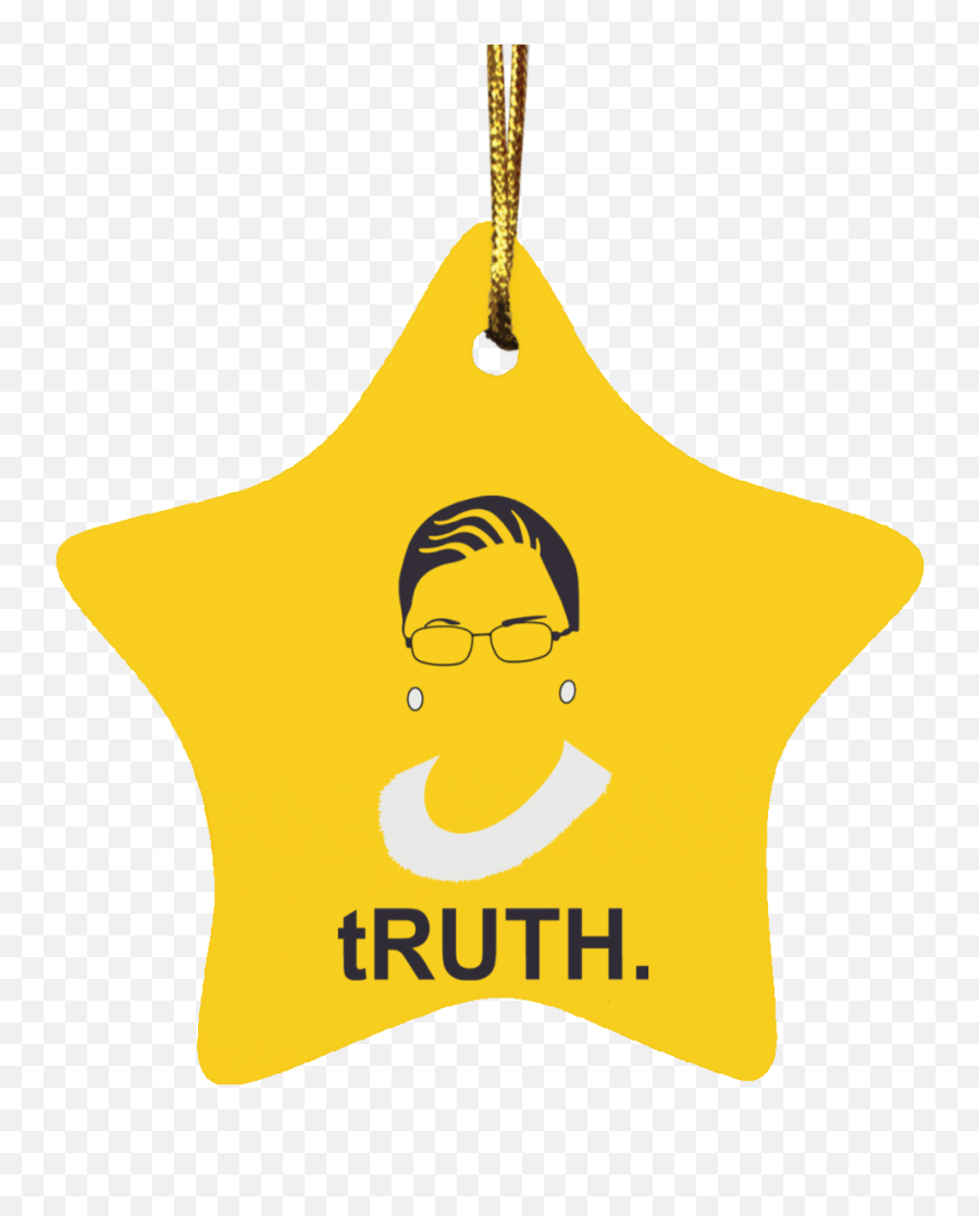 Truth Ruth Bader Ginsburg Ornament Star Ornament - The Wholesale Tshirts Co Happy Emoji,Emoticon Christmas Ornament