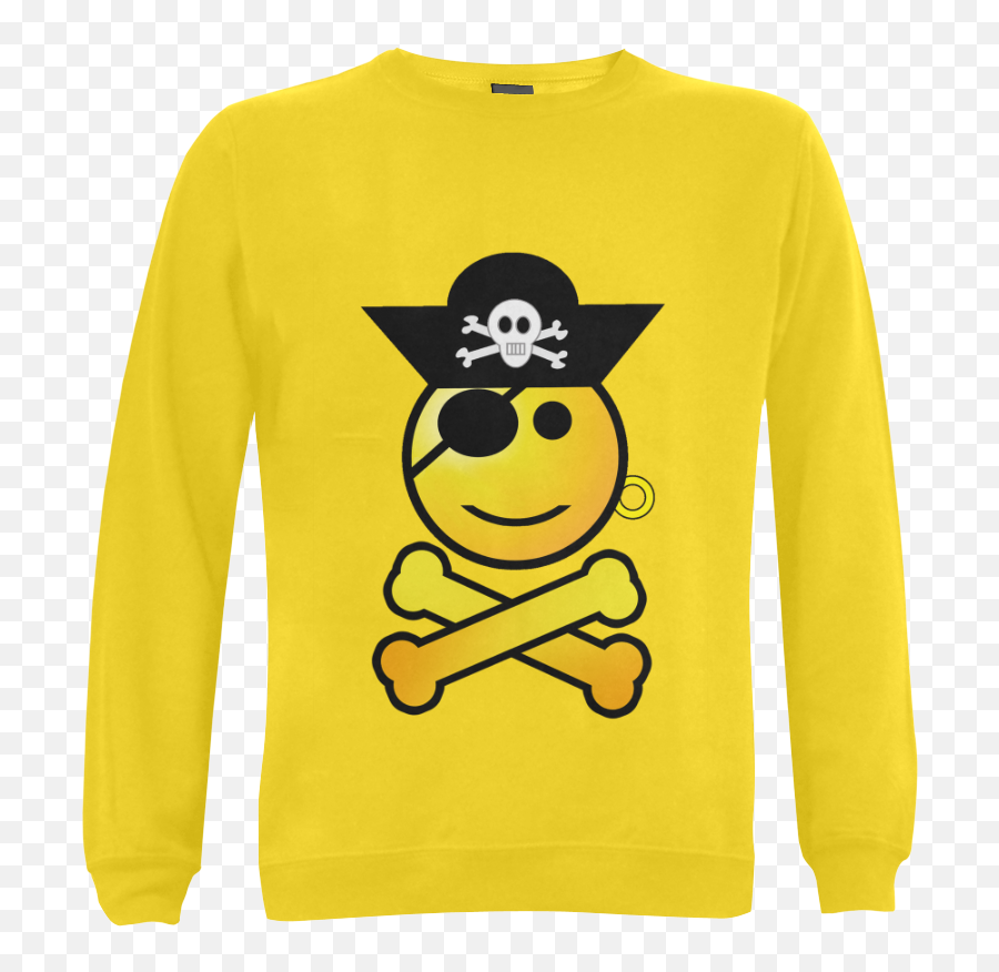 Smiley Emoji Gildan Crewneck Sweatshirt - Emoji,Pirate Emoji