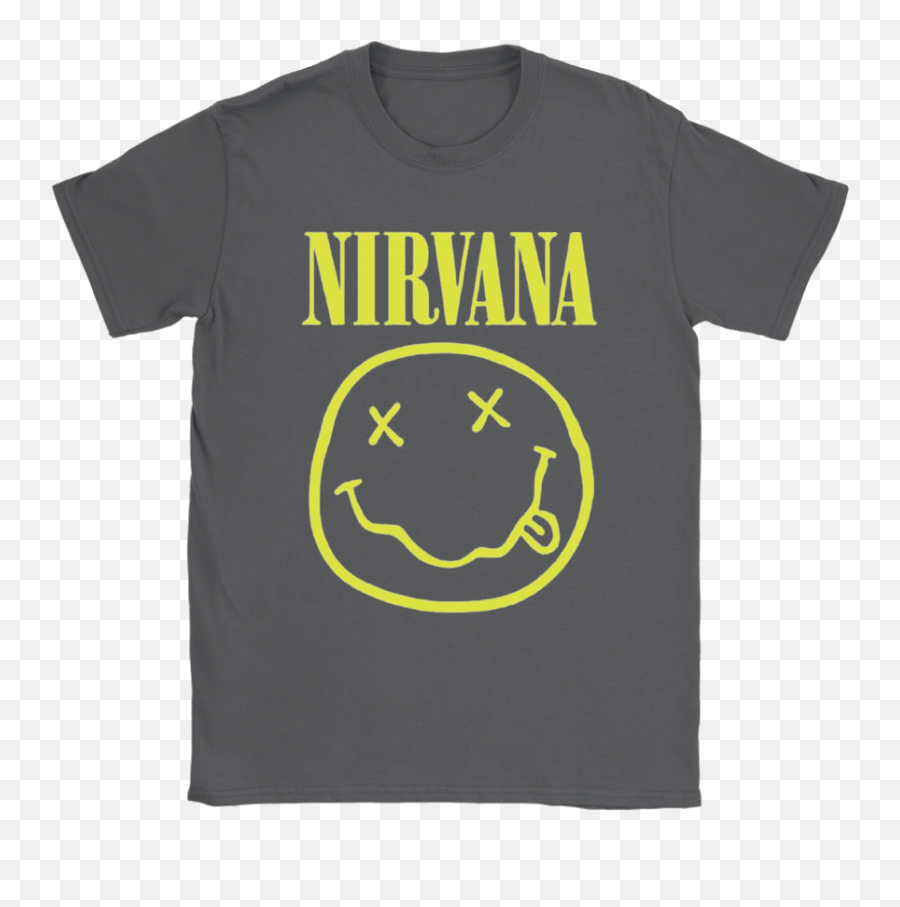 Funny Nirvana Passed Out Emoji Shirts - Nirvana Smiley,Wu Tang Emoji