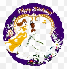 Happy Birthday Disney Princess Foil - Dot Emoji,Glam Emoji Birthday Party