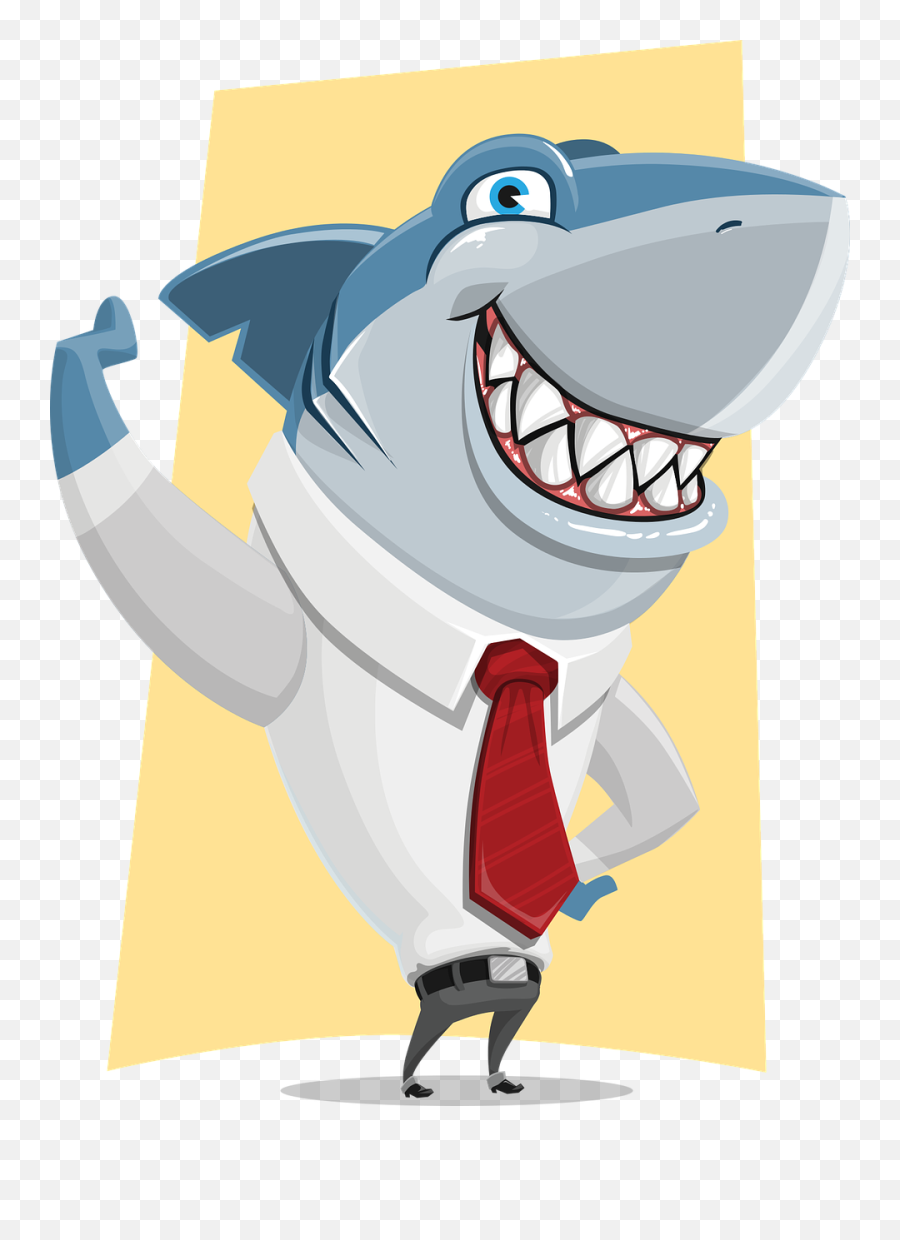 Rechinul Glf - Shark In Suit Clipart Emoji,Lenjerie Cu Emoticons