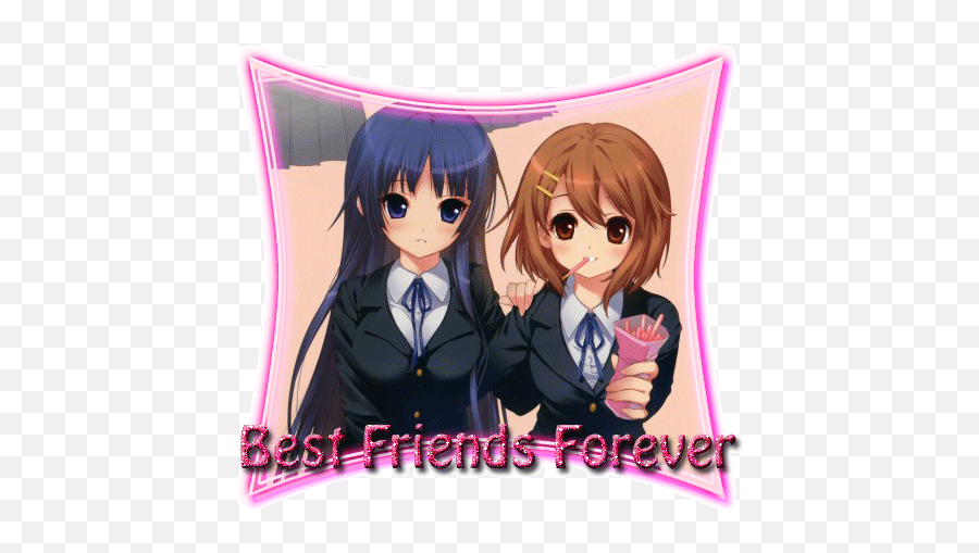 Top Anime Best Friend Stickers For - Friends Forever Gif Anime Emoji,Best Friends Forever Emoticons Text