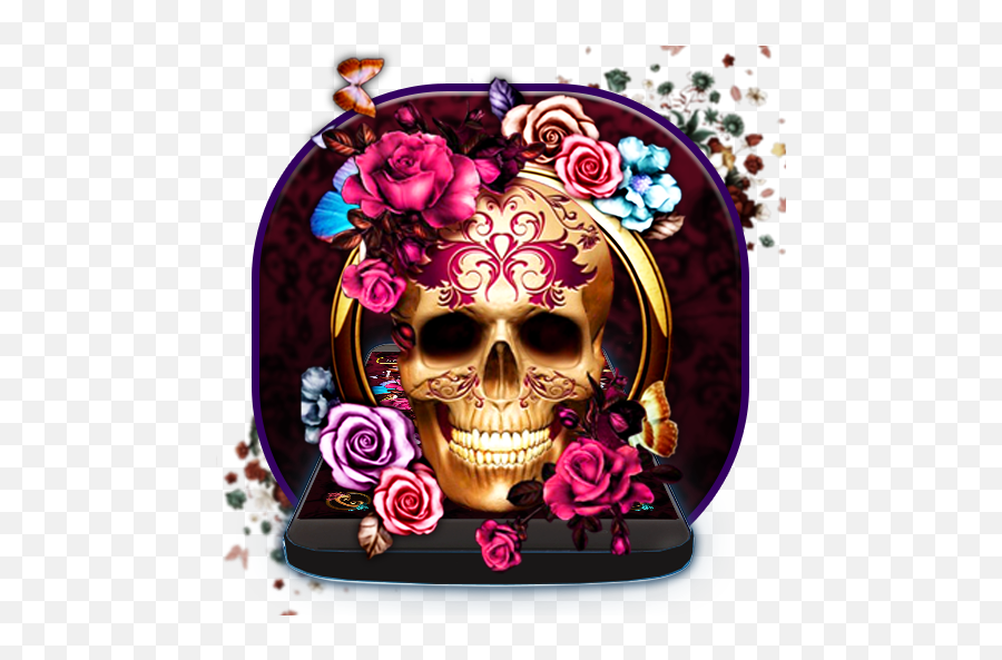 Colorful Floral Skull Theme - Hoodie And Legging 3d Emoji,Skeleton Emojis And Flower Emojis