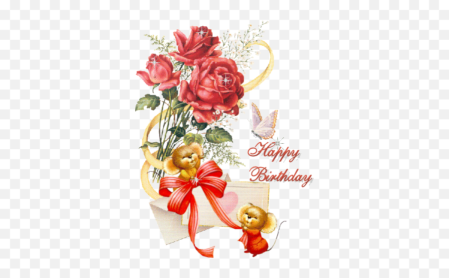 Pin On Birthday Wishes - Glitter Happy Birthday Roses Emoji,Rumi Poem About Greeting Emotion