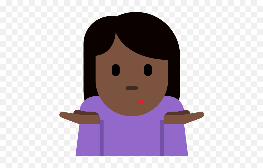U200d Woman Shrugging Emoji With Dark Skin Tone Meaning - Black Girl Shrug Emoji,Shoulder Shrug Emoticon