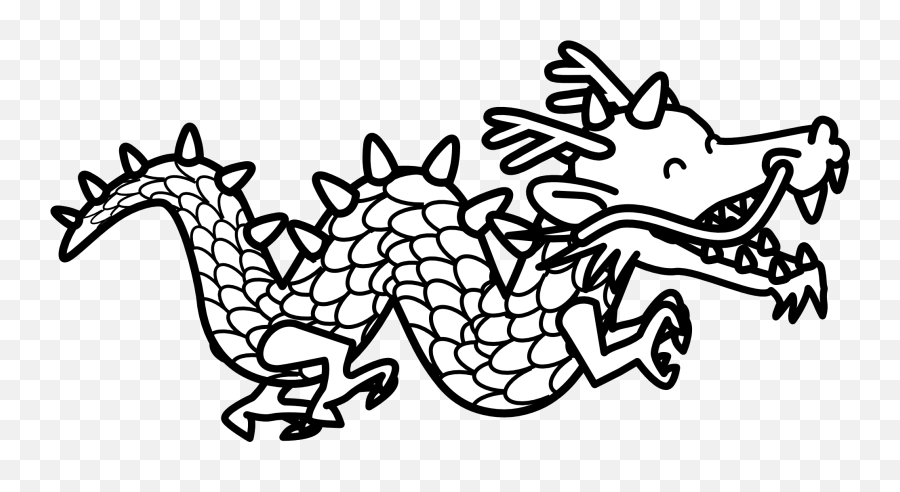 Dragon Castle Clip Art - Clip Art Library Chinese Dragon Clipart Black And White Emoji,Japanese Emoticon Dragon