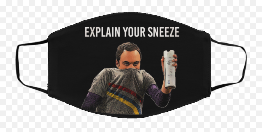 Sheldon Face Mask Explain Your Sneeze - Alan Walker Mask Transparent Emoji,Sheldon Gets Emotion Machine