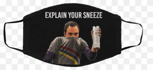 Sheldon Face Mask Explain Your Sneeze - Alan Walker Mask Transparent Emoji,Sheldon Gets Emotion Machine