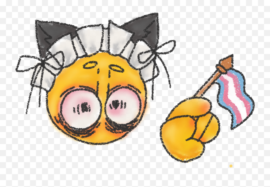 Cursedemoji Emoji Cursed Trans Sticker By Zeroghost - Cursed Emoji Cute Trans,Googl Ghost Emoticon