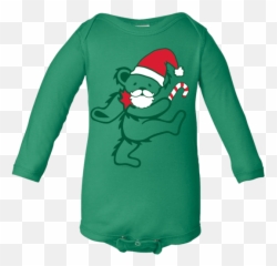 Hippie Baby Clothes - Christmas Elf Emoji,Dancing Bear Grateful Dead Emoticon