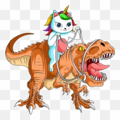 Caticorn For Men Women Kids - Cat Owner Dinosaur Trex Youth Fictional Character Emoji,Kitty Emotions For Kids