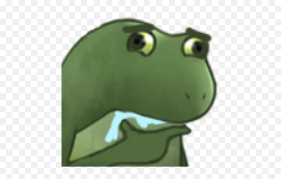 Telegram Stickers - Worry Frog Stare Emoji,Emoji Frog Messenger