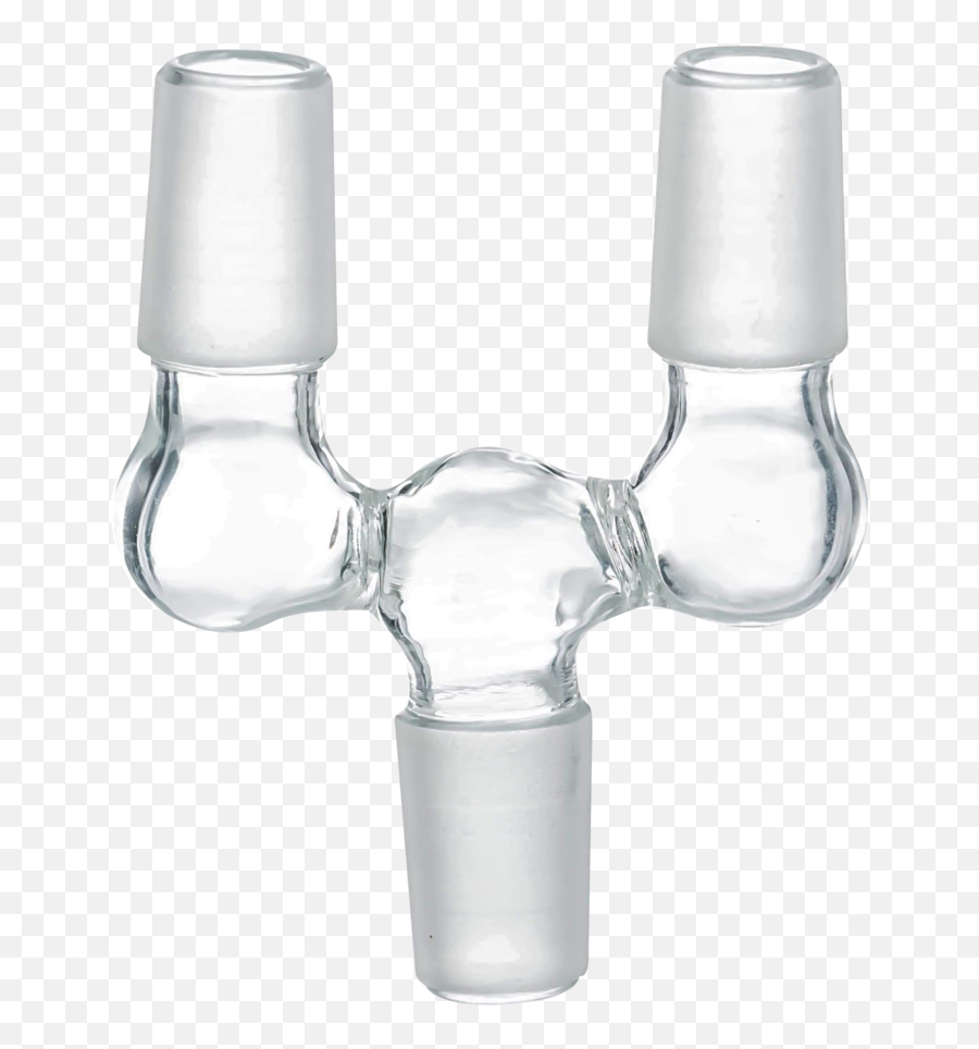 Male Double Joint Attachment Adapters - Bong With Two Bowls Emoji,Smoking A Joint Emoji
