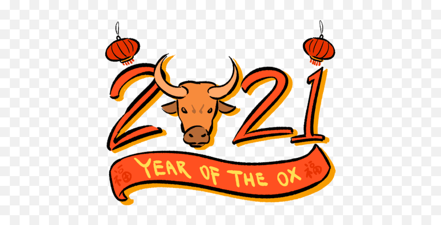 Chinese New Year Ox Gif 2021 Many Countries Around The - Language Emoji,Emoji Lunar New Year Golden Pig