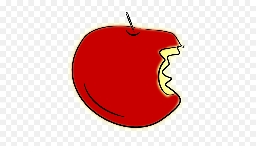 Apples Bitten Cartoon Png - Bitten Bit Apple Clipart Transparent Background Emoji,Emoticon Bitten Apple