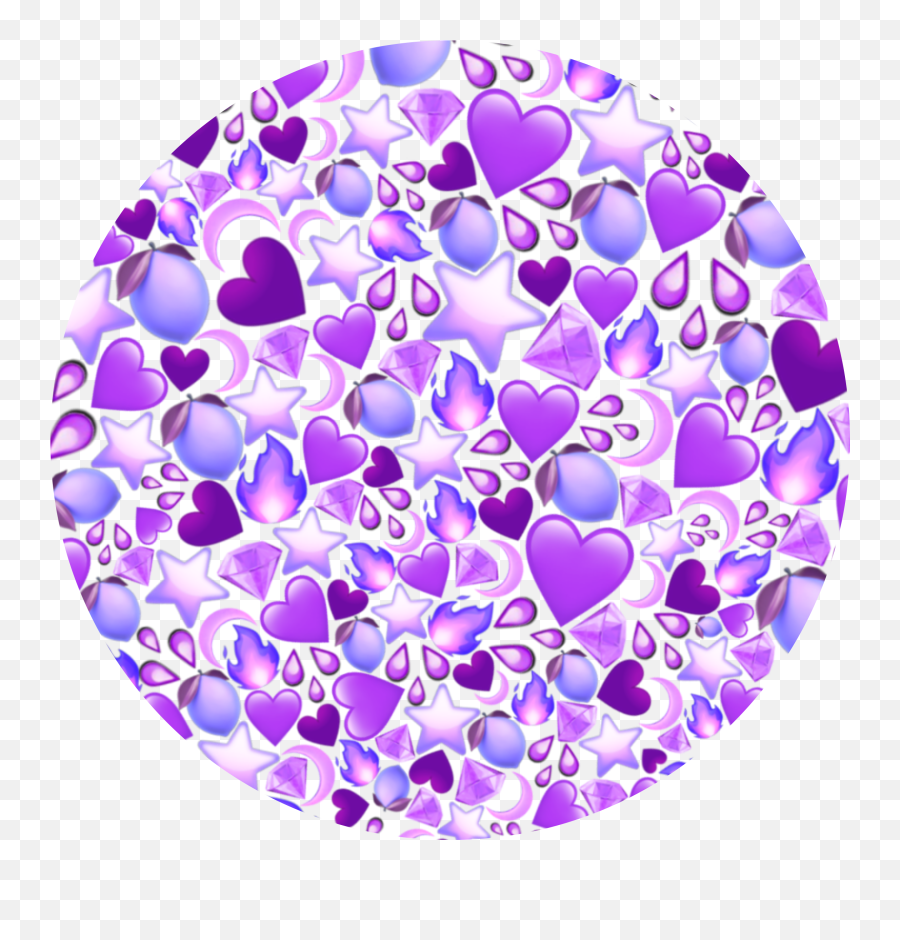 Purple Emojis Circle Background Sticker - Background Png Emoji Picsart,Emojis For Making A Phone Background
