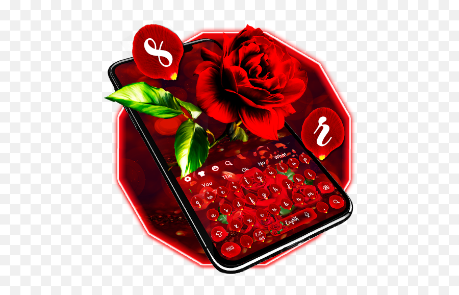 Romantic Love Red Rose Keyboard U2013 Applications Sur Google Play - Floral Emoji,Code Rose Emojis