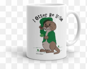 I Otter Be Irish Mug - Mug Emoji,Emoticon Sea Otter