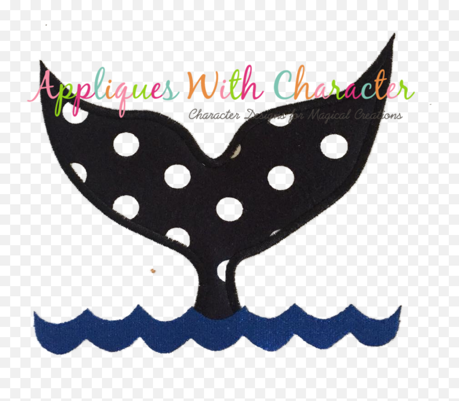 Whale Tail Applique Design - Dot Emoji,Magic Whale Face Emoji