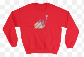 Nail Polish Emoji - You Should Smile More Sweatshirt,Longest Emoji Text