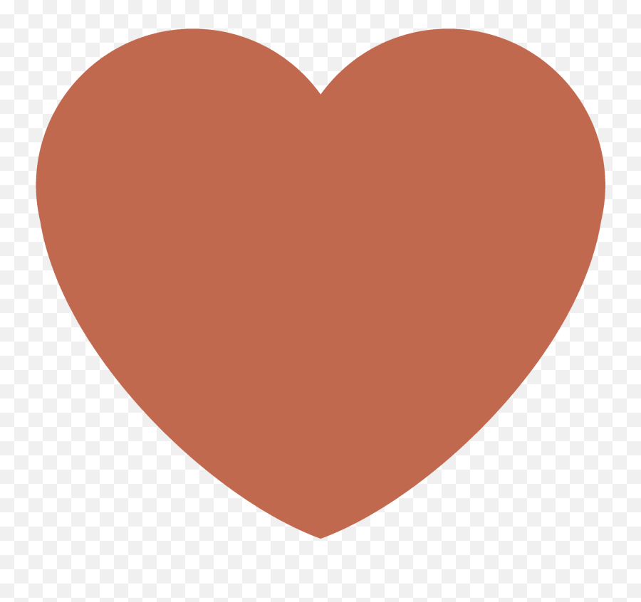 Brown Heart Emoji Clipart - Custom Stickers Microsoft Teams,Orange Heart Emoji