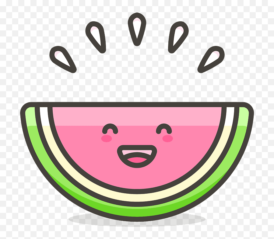 Watermelon Emoji Icon Of Colored - Watermelon Emoji Png Svg,Melon Emoji