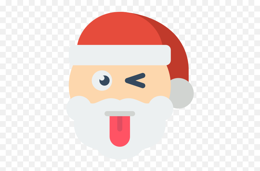 Winking Face - Santa Claus Emoji,Facebook Christmas Emojis