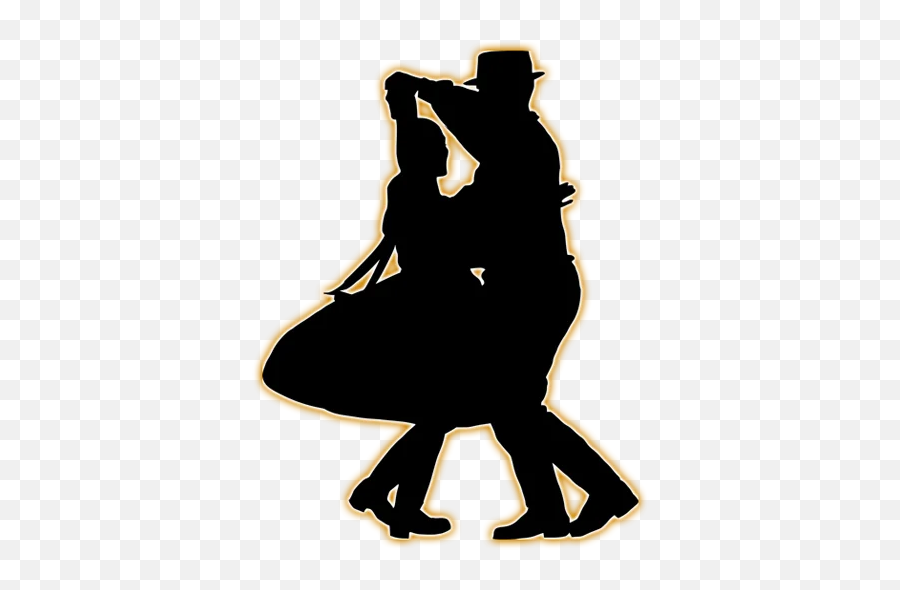 Telegram Sticker From Gaucho Pack Emoji,Couple Dancing Emoji