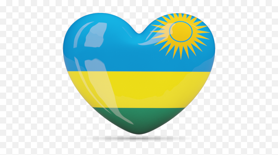 Heart Icon Illustration Of Flag Of Rwanda - Rwanda Flag Heart Emoji,South Sudan Flag Emoji