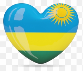 Heart Icon Illustration Of Flag Of Rwanda - Rwanda Flag Heart Emoji,South Sudan Flag Emoji