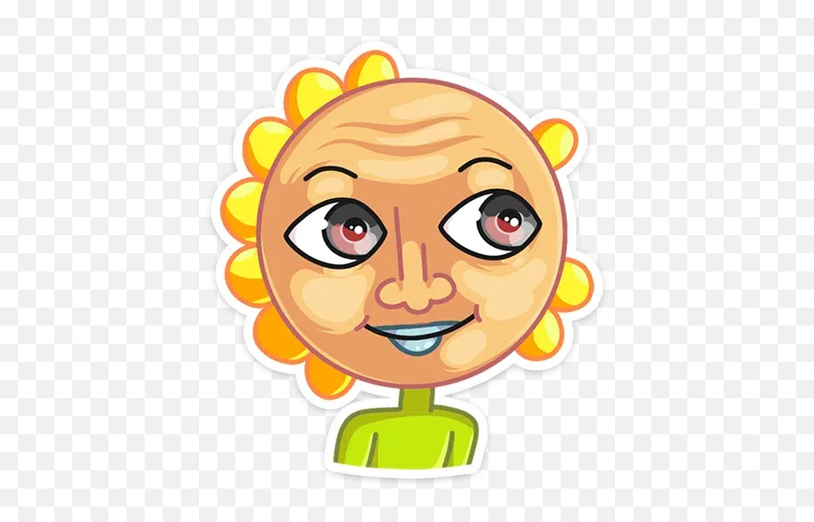 Sunflower Power Whatsapp Stickers - Stickers Cloud Happy Emoji,Sunflower Emoticon