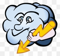 Free Clipart Of A Cloud Character - Transparent Holding A Lightning Bolt Png Emoji,Emoji Blitz Characters
