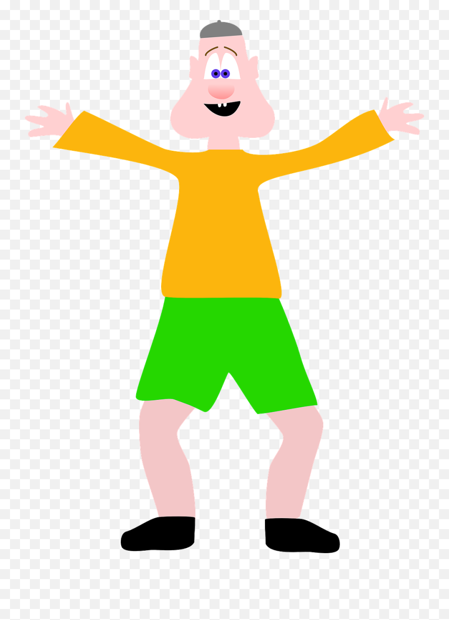 Happy Man Arms Open Smile Png Picpng - Kid Clipart Emoji,Emoji Arms