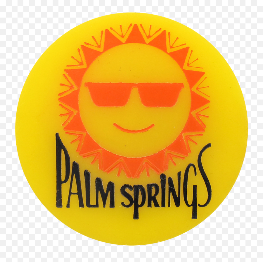 Palm Springs Sun Busy Beaver Button Museum - Happy Emoji,Sun Emoticon Text