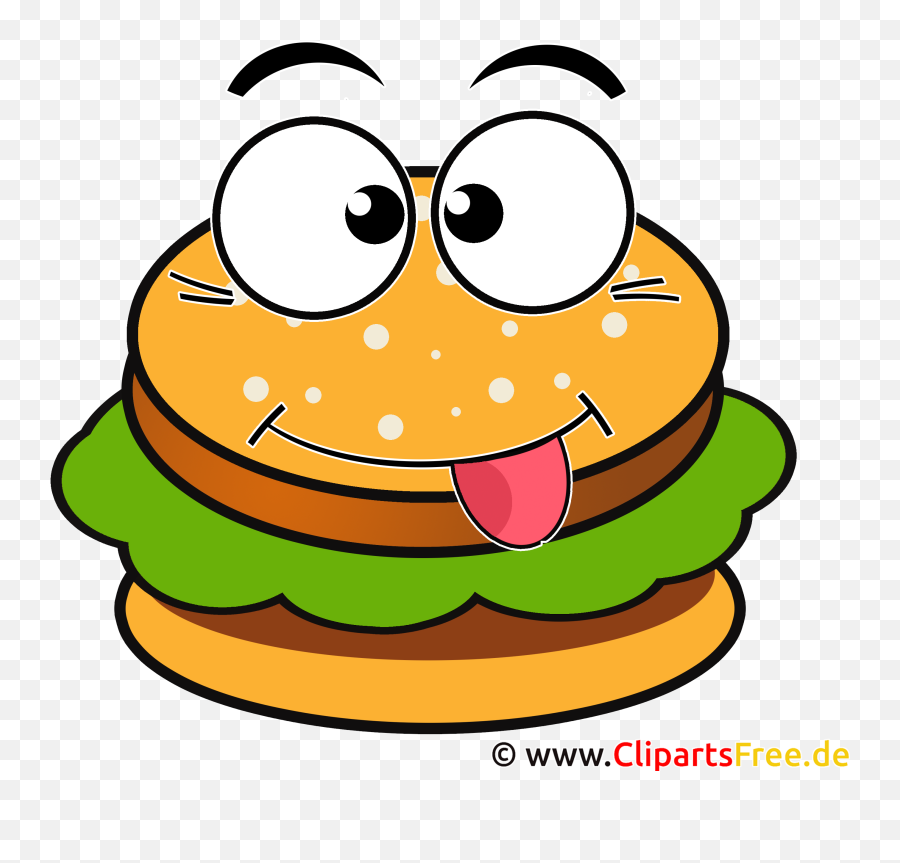 Hamburger Cartoon Clip Art - Clipart Hamburger Cartoon Emoji,Hamburger Emoticon