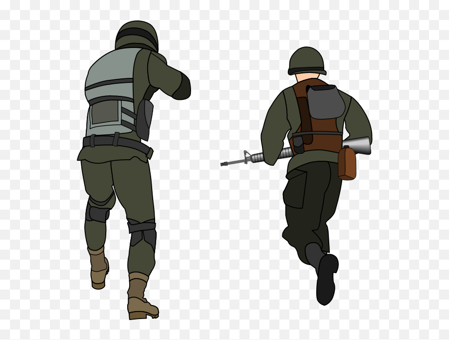 Soldier Back View Png Emoji,Gun Death Pie Emoji