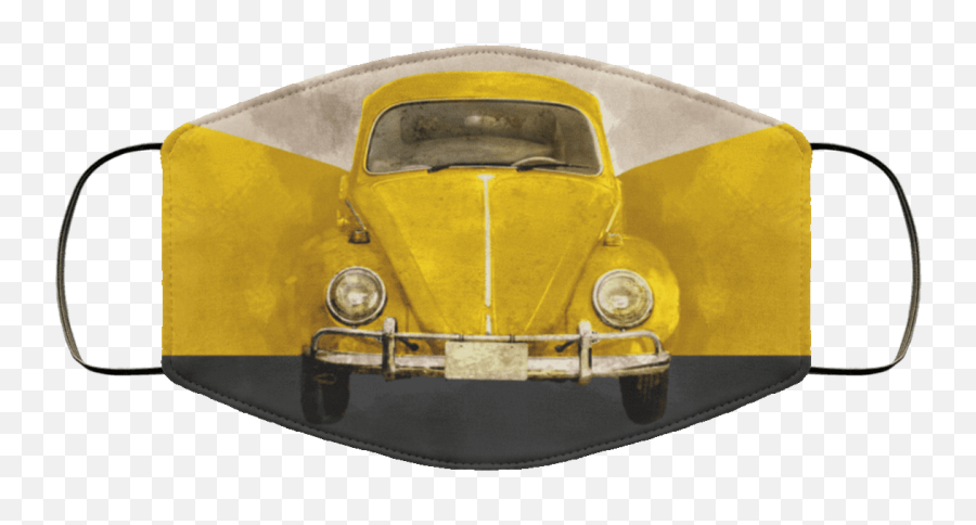 Old Bug Never Die Classic Beetle Bug Retro Yellow Car Washable Reusable Custom U2013 Printed Cloth Face Mask Cover - Antique Car Emoji,Vw Hippie Emoji