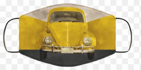 Old Bug Never Die Classic Beetle Bug Retro Yellow Car Washable Reusable Custom U2013 Printed Cloth Face Mask Cover - Antique Car Emoji,Vw Hippie Emoji
