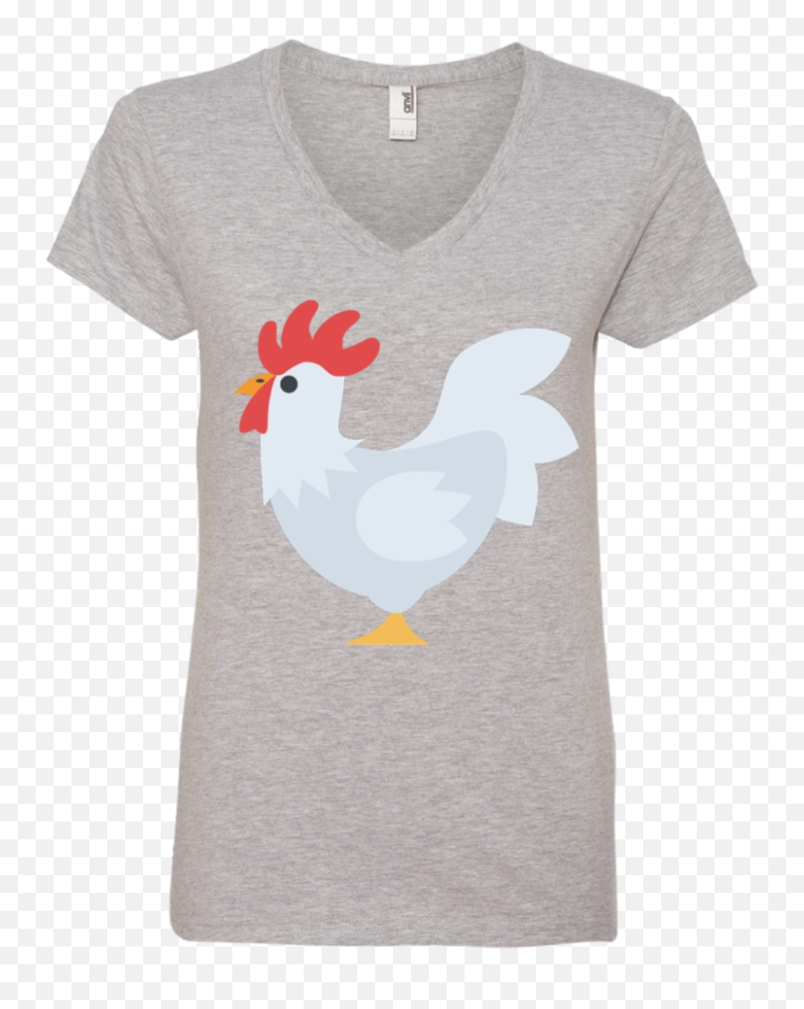 Chicken Emoji Ladiesu0027 V - Neck Tshirt U2013 That Merch Store,Chicken Emoji Png
