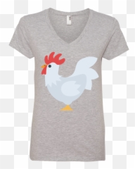 Chicken Emoji Ladiesu0027 V - Neck Tshirt U2013 That Merch Store,Chicken Emoji Png
