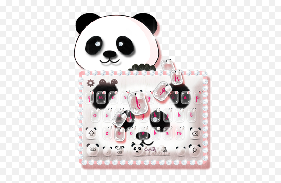 Cute Panda Keyboard Theme - Keyboard Panda Emoji,Panda Emoji Galaxy