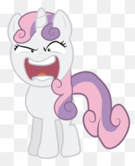 Download Mlp Sweetie Belle Angry - My Little Pony Friendship Sweetie Belle Angry Emoji,Belle Emojis Png