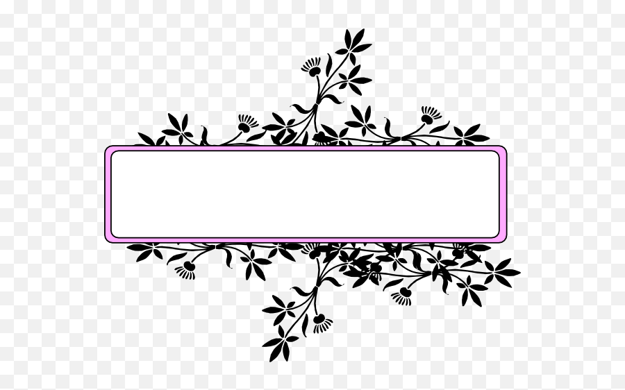 Download Flower Frame Black And Pink Clip Art - Creative Use Black Floral Frame Clipart Emoji,Emotion In Art