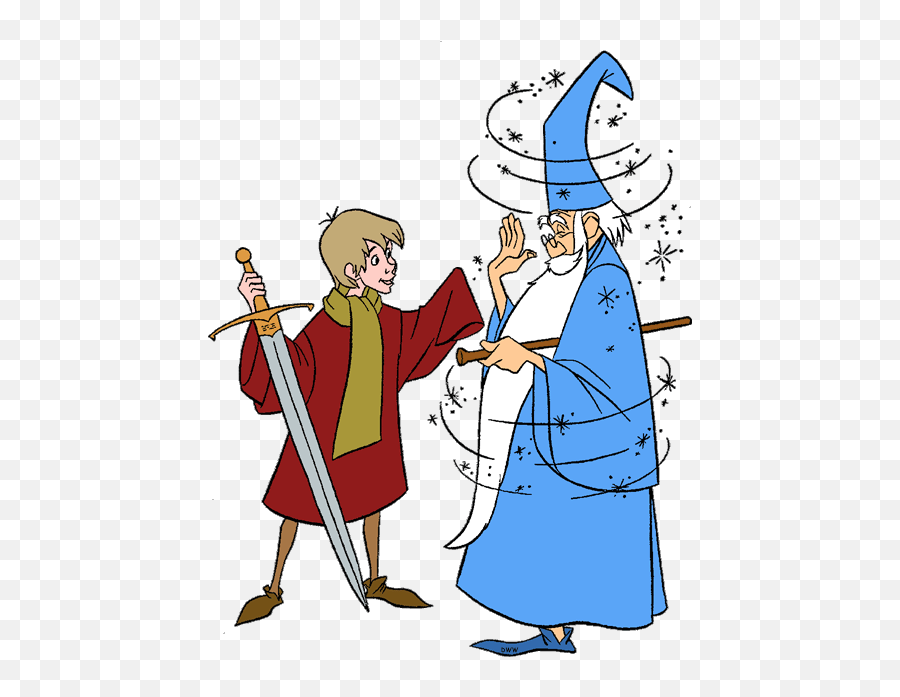 Arthur And Merlin Disney - Arthur And Merlin Clipart Emoji,Disney Sword In The Stone Emoji