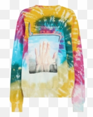 La Detresse - Long Sleeve Emoji,Tie Dye Bookbags With Emojis On It That Comes With A Lunchbox