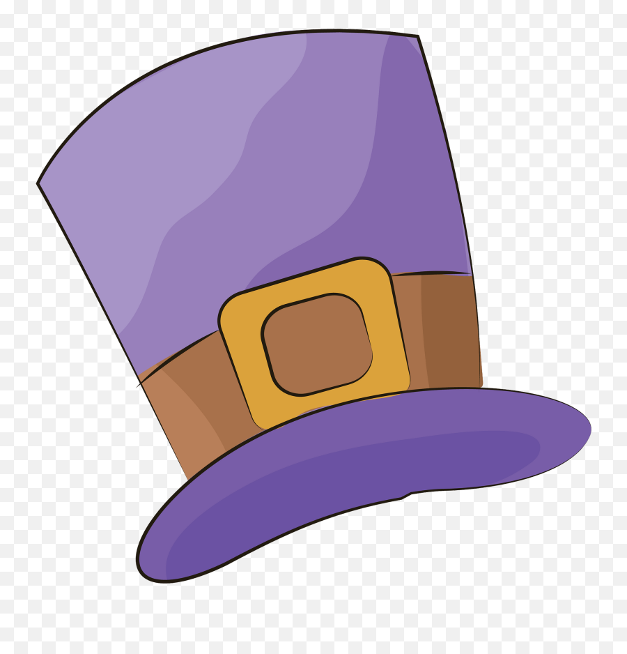 Purple Top Hat Clipart - Purple Top Hat Transparent Emoji,Pimp Emoji