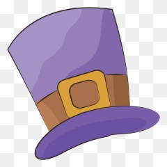 Purple Top Hat Clipart - Purple Top Hat Transparent Emoji,Pimp Emoji